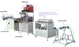 PU Panel Air Filter Pleating and Gluing Machine Consists